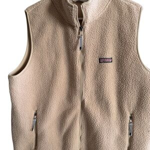 Vineyard Vines Cream Fleece Vest